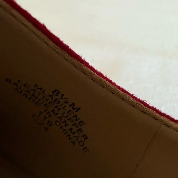 Marc Fisher LTD Abilene Red Suede Pointed Toe Block Heeled Pumps Women’s 8.5M - Picture 8 of 10